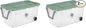 Extra Large Storage Bin, 40 Gallon Wheeled Plastic Storage Container with Handle,Pack of 2 (Clear/Green)