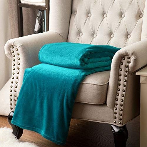 Bedsure GentleSoft Fleece Blanket Twin Size Teal - 300GSM Lightweight Plush Fuzzy Cozy Soft Warm Blanket for Bed, Sofa, Couch, Travel, Camping, 60x80 inches - Image 6