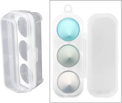 2 Pack Makeup Sponge Holder 3 Slot Container Beauty Sponge Case Powder Puff Storage Organizer Hard Protective Carrying Box Carrier for Beauty Makeup Blenders Set Blending Egg Travel Cosmetic