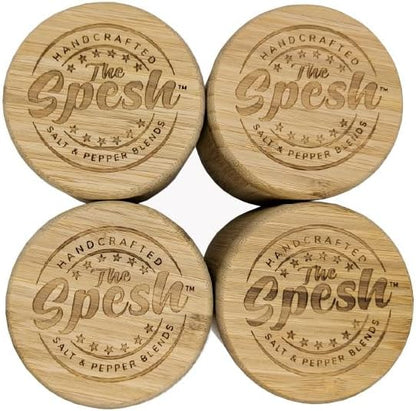 Bamboo Seasoning Box with Magnetic Swivel Lid
