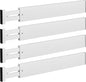 DUCOO 4 PCS Drawer Divider, 17"-22" Adjustable Bamboo Drawer Dividers Organizers, Expandable Separators for Kitchen, Clothes, Dressers, Home, Office, White