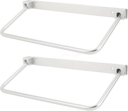 Cyrank Wall Mounted Shoe Storage Rack, Foldable RV Shoe Rack Space Saving Hanging Organizer Aluminum Alloy in Camping RV Travel (Silver)