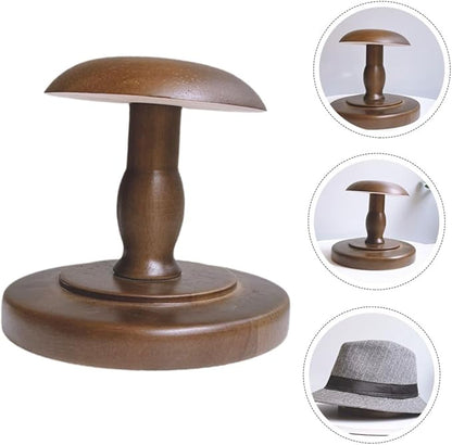DOITOOL Hat Stands for Display Hat Holder for Tabletop Desktop Display Stand Desktop Holder Rack Wooden Wooden Solid Wood Coat Rack