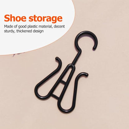 Hemobllo 10 Pack Shoe Organizer Rack Double Hooks Plastic Hangers for Slippers and Shoes Space-Saving Hanging for Closet Door