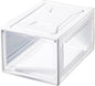Luxshiny Sneaker Shoes Box with Clamshell Lid Large Stackable Shoe Storage Container for Men and Women for Closet and Home