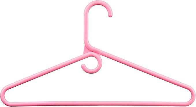 DEILSY™ Pink Heavy Duty Hangers with Hooks for Scarves & Belts – Thick and Strong Clothes Hangers for Shirts, Jackets, Pants, and Dresses – Space-Saving Plastic Hangers – Pack of 50
