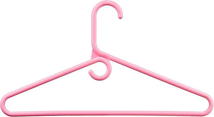 DEILSY™ Pink Heavy Duty Hangers with Hooks for Scarves & Belts – Thick and Strong Clothes Hangers for Shirts, Jackets, Pants, and Dresses – Space-Saving Plastic Hangers – Pack of 50