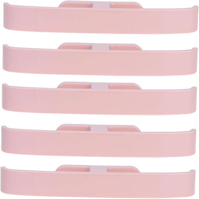 5 Pack Sticky Wall Mount Shoes Rack Slippers Organizer Door Shoe Hangers Elastic Plastic Wall Mounted Storage Pink