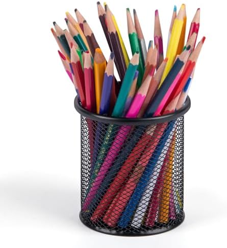 Pen Holder and Desk Organizer, Office Caddy Storage for School Home Office (Black, Small) by Unknown