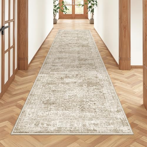 2x7 Runner Rug Non Slip,Washable Hallway Runner Rug,Brown - Image 3