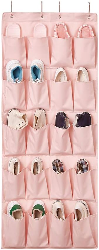 DormCo Hanging Over-The-Door Shoe Pockets - TUSK® College Storage - Rose Quartz