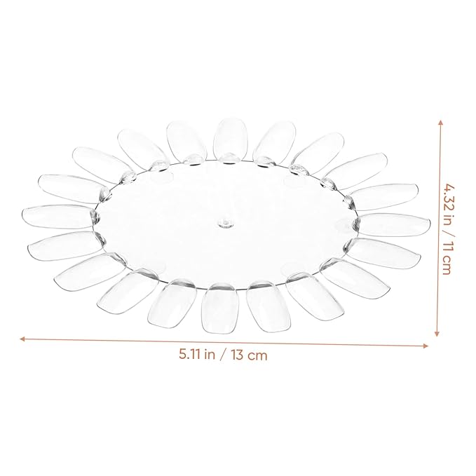KESYOO 10pcs Clear Acrylic Nail Wheels, Nail Polish Palette for Art, Manicure Practice Display Chart, Transparent for Salon Use