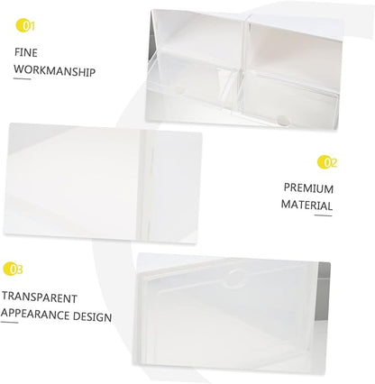 4pcs Thickened Plastic for Men Stackable and Storage for Home Organization for Shoes and Sundries