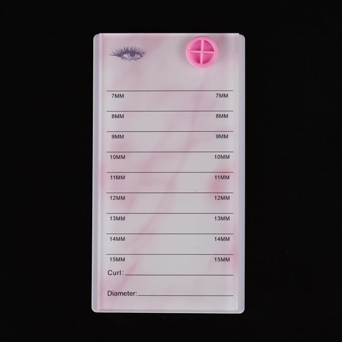 Acrylic Transparent Eyelash Storage Box, 8 Layers False Eyelashes Glue Pallet Holder Display Grafting Eye lashes Extension Close-Packed Display with 8 Pallets Clear Makeup Organizer (Marble Pink)