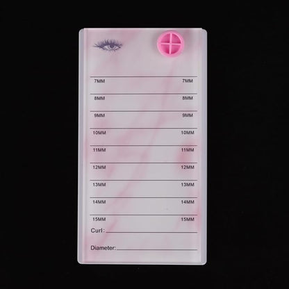 Acrylic Transparent Eyelash Storage Box, 8 Layers False Eyelashes Glue Pallet Holder Display Grafting Eye lashes Extension Close-Packed Display with 8 Pallets Clear Makeup Organizer (Marble Pink)