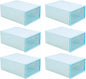 6pcs Shoes Case Window Design Stackable Cardboard Storage Boxes Easy to Find Your Shoes Keep Home Tidy