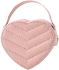 CASEGRACE Small Travel Jewelry Case, Elegant Heart Shaped Design with Detachable Handle,Portable Jewelry Organizer Box for Necklace Rings Earrings,Jewelry Storage for Women Girls (Pink)