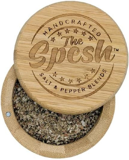 Bamboo Seasoning Box with Magnetic Swivel Lid