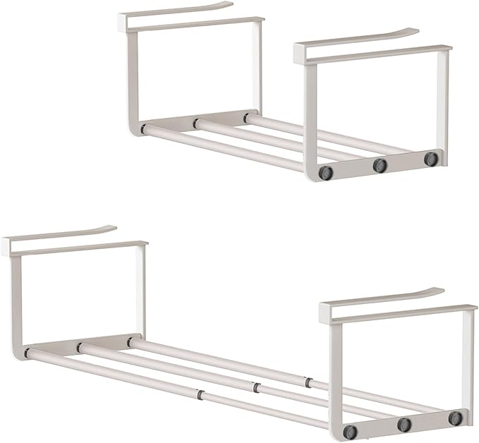 Expandable Shoe Rack & Hanging Shoe Organizer, Adjustable Under Shelf Storage for Closet, 16.5"-31.5" Space Saving Rack for Closet Pantry Laundry Room