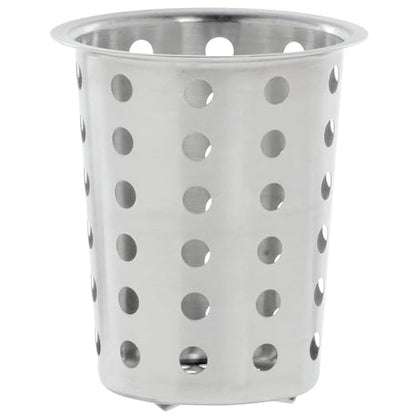 HUBERT Perforated Silverware Cylinder Stainless Steel - 4 1/2"Dia x 5 1/2"H