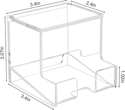 1 Pack Clear Acrylic Lip Balm Dispenser with Hinged Lid, Home Freestanding Countertop Display Retail Stand Lip Balm Dispenser Organizer Holder for Lipsticks Glosses Lip Balm Essential Oils