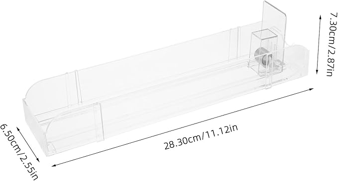 Retail Display Pushers Beverage Shelf Glides Automatic Double-sided Drink Organizer 4cm Height 28.3cm Length Fridge Can Organizer for Convenience Store and Pantry
