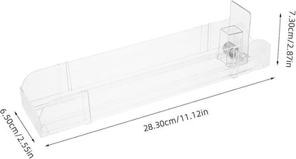 Retail Display Pushers Beverage Shelf Glides Automatic Double-sided Drink Organizer 4cm Height 28.3cm Length Fridge Can Organizer for Convenience Store and Pantry
