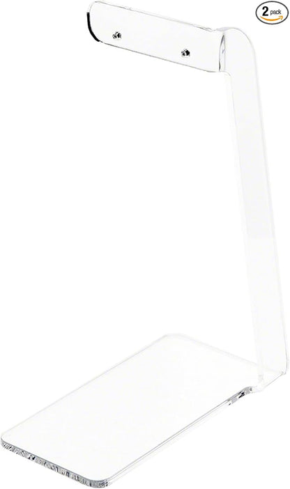 Plymor Clear Acrylic Signpost-style Pair Hanging Earring Display Stand, 2.375" W x 4" D x 6" H (2 Pack)