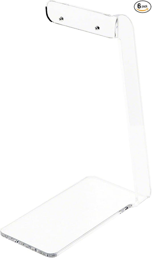 Plymor Clear Acrylic Signpost-Style Pair Hanging Earring Display Stand, 2.375" W x 4" D x 6" H (6 Pack)
