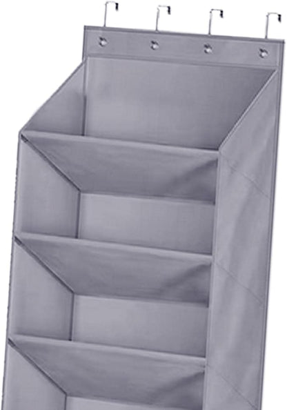 Hanging Shoe Rack, Over The Door Shoe Organizer with 6 Deep Pockets, 6 Tier Large Deep Pockets Door Shoe Rack for Clothing Hats 16 Pair Shoes