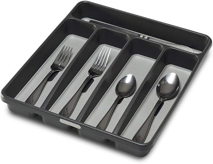 madesmart Small Silverware Tray, Granite