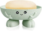 Soap Holder, Cute Soap Dish, Creative Lovely Bar Soap Tray Counter for Shower Bathroom Kitchen Countertop - Green
