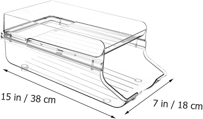 Mikinona Organizer Bins for Fridge Soda Organizer Pantry Storage Bins Drink Holder for Fridge