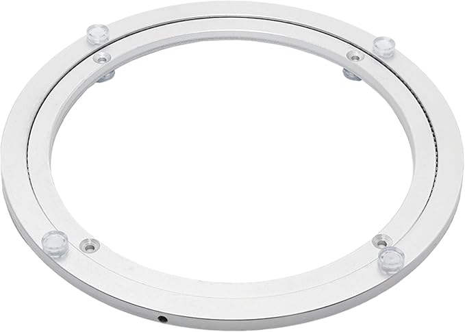 1Pcs 250mm / 9.84" Aluminum Alloy Lazy Susan Turntable Bearings, 10" Round Rotating Bearing Turntable Base(Base Only), for Kitchen Storage, Corner Shelves, Book Rack