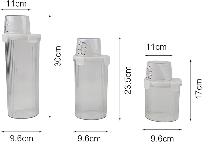 Cereal And Rice Storage Container With Airtight Lid, Pour Spout, And Measuring Cup For Dry Food, Grains Flour Sugar Snacks Pet Food (Large)