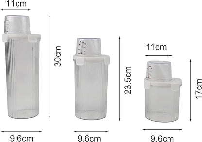 Cereal And Rice Storage Container With Airtight Lid, Pour Spout, And Measuring Cup For Dry Food, Grains Flour Sugar Snacks Pet Food (Large)