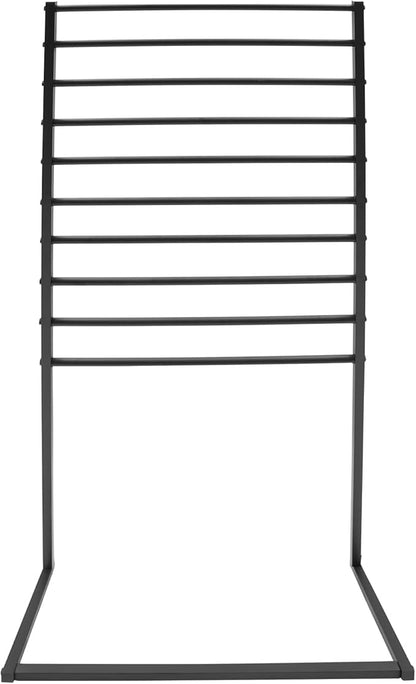 Scarf Display Stand, 10 Tier Metal Scarf Holder Organizer, Scarf Hanger Scarf Holder Scarf Organizer Belt Organizer Pants Rack Scarf Rack for Commercial Clothing Retail Store (Black, 80cm)