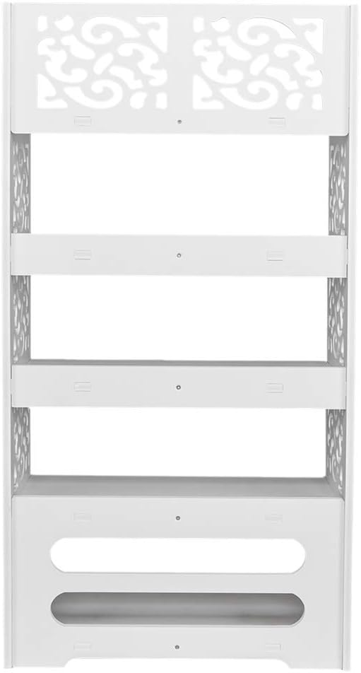 5 Tier Wood-Plastic Board Shoe Racks,Narrow Vertical Shoes Rack,Freestanding Shoe Organizer Shelf,Shoe Rack Storage Organizer,with Shelves,for Closet, Entryway, Front Door Entrance, Hallway (White)