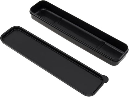 Portable Flatware Box Travel Tableware Storage Case, Simple Tableware Storage Box Case for Cutlery Kit, 9.64 x 2.32 inches (Black)
