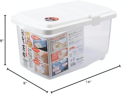 JapanBargain, Japanese Rice and Pet Food Storage Container, Ideal for Dry Food, Dog Food, and Cat Food, 11 lbs, 6-Pack
