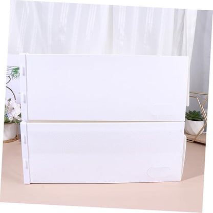 Ciieeo 6pcs Transparent Shoes Box Organizer Thicken Drawer Type Shoe Display Box for Sneakers High Heels Boots Material Scratch Design for Closet Storage