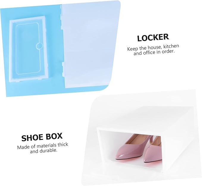Shoe Organizer Box 12 Pack Stackable Sneaker Boxes Plastic Storage Bin Transparent for Shoes Closet Home
