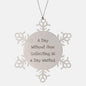 A Day Without Shoe Collecting is a Day Wasted. Shoe Collecting Snowflake Ornament, Funny Shoe Collecting Gifts, for Men Women