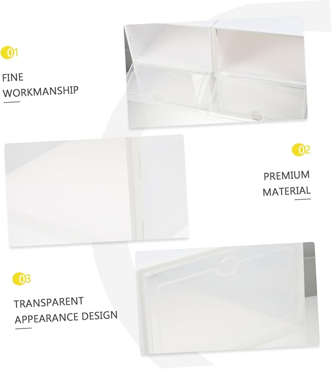4pcs Thickened Shoe Storage Boxes with Transparent Lid Dustproof Container for Home Organization Multi-functional Shoes Holder for Women Footwear