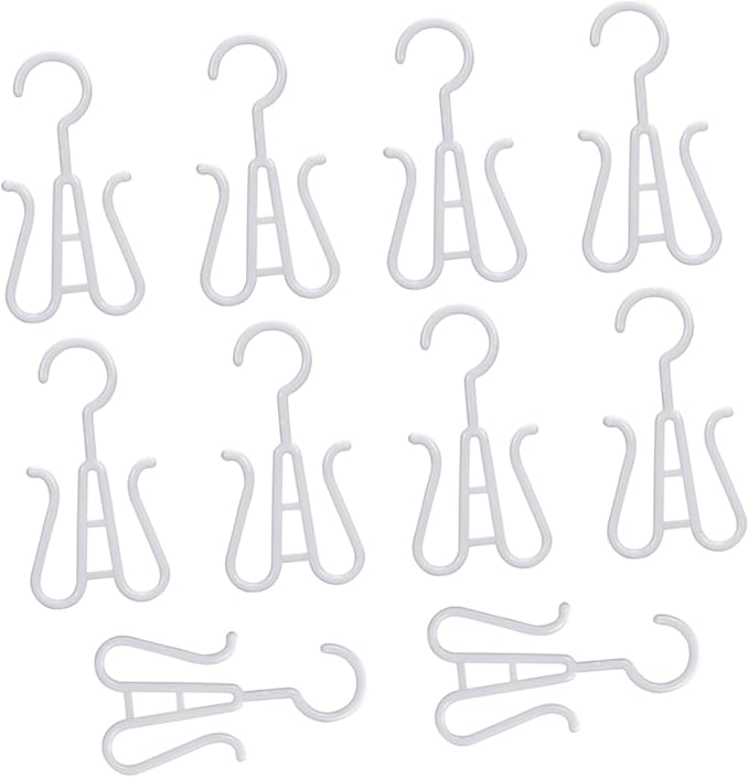 Homoyoyo 10Pcs Plastic Shoe Drying Hooks Multi Functional Shoes Hanging Organizer for Home Easy to Drain