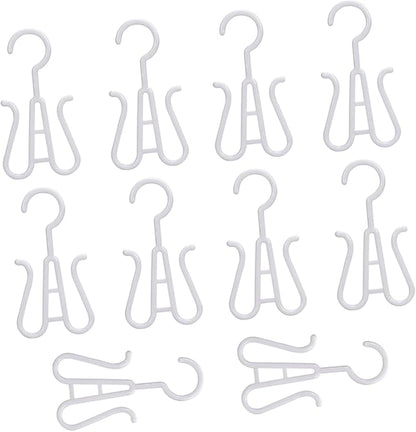 Homoyoyo 10Pcs Plastic Shoe Drying Hooks Multi Functional Shoes Hanging Organizer for Home Easy to Drain