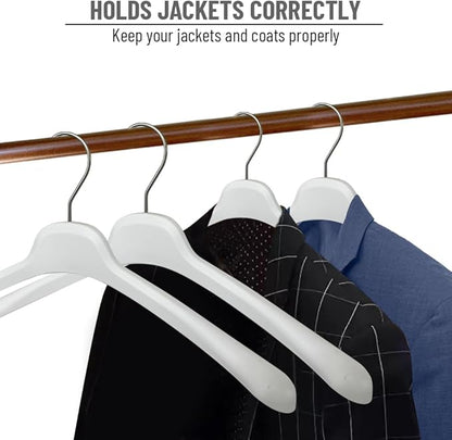 All Hung Up Hangers Plastic Coat Hangers, Clothes Hangers (White, 12pk)