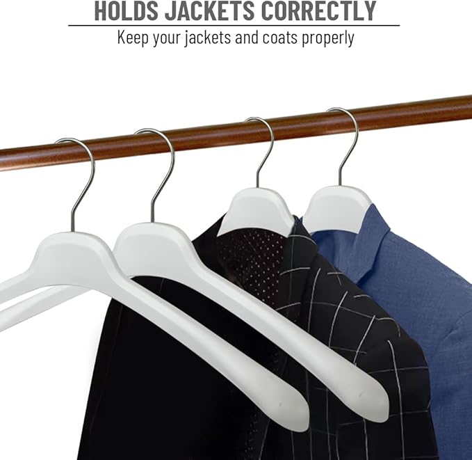 All Hung Up Hangers Plastic Coat Hangers, Clothes Hangers (White, 36pk)