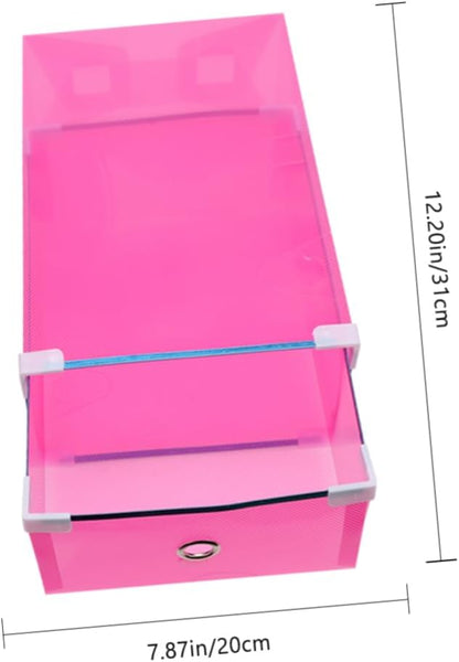 Holibanna 5Pcs Stackable Shoes Storage Organizer Boxes Transparent Plastic Shoe Cases with Drawer Design for Easy Access for Bedroom Balcony and Living Room