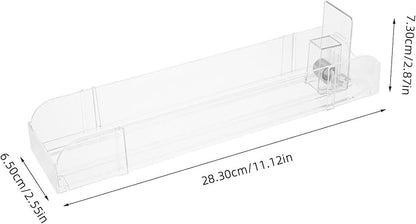 Zerodeko Convenience Store Beverage Pusher Tray Rack Retail Can Organizer for Refrigerator Self Pushing Soda Can Dispenser Dual Sided Design 4CM High Long